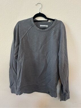 Outerknown Sur Crew Neck Sweatshirt Charcoal Gray, Men's M, Hemp, Organic Cotton